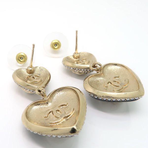 Chanel Ab9394 Heart B22 B Coco Mark Faux Pearl Rhinestone — view 5