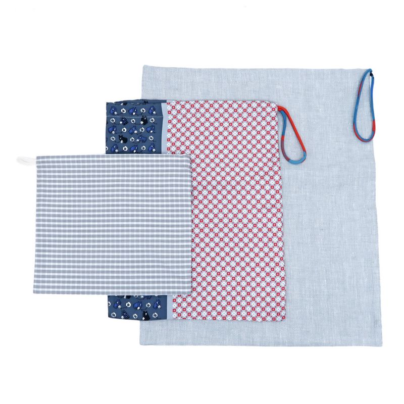 Hermes Petit H Ash Drawstring Purse 3 Types Set Pouch Accessory — view 3