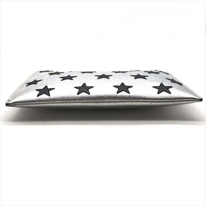 Saint Laurent Star Patchwork Metallic Leather Clutch Pochette Pouch Case — view 3