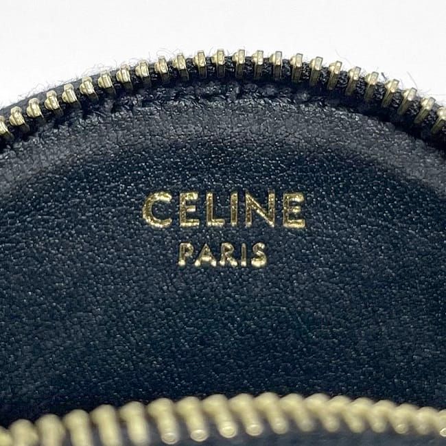 Celine Coin Case Black Triomphe 10 D22 Bq3.38 no — view 9
