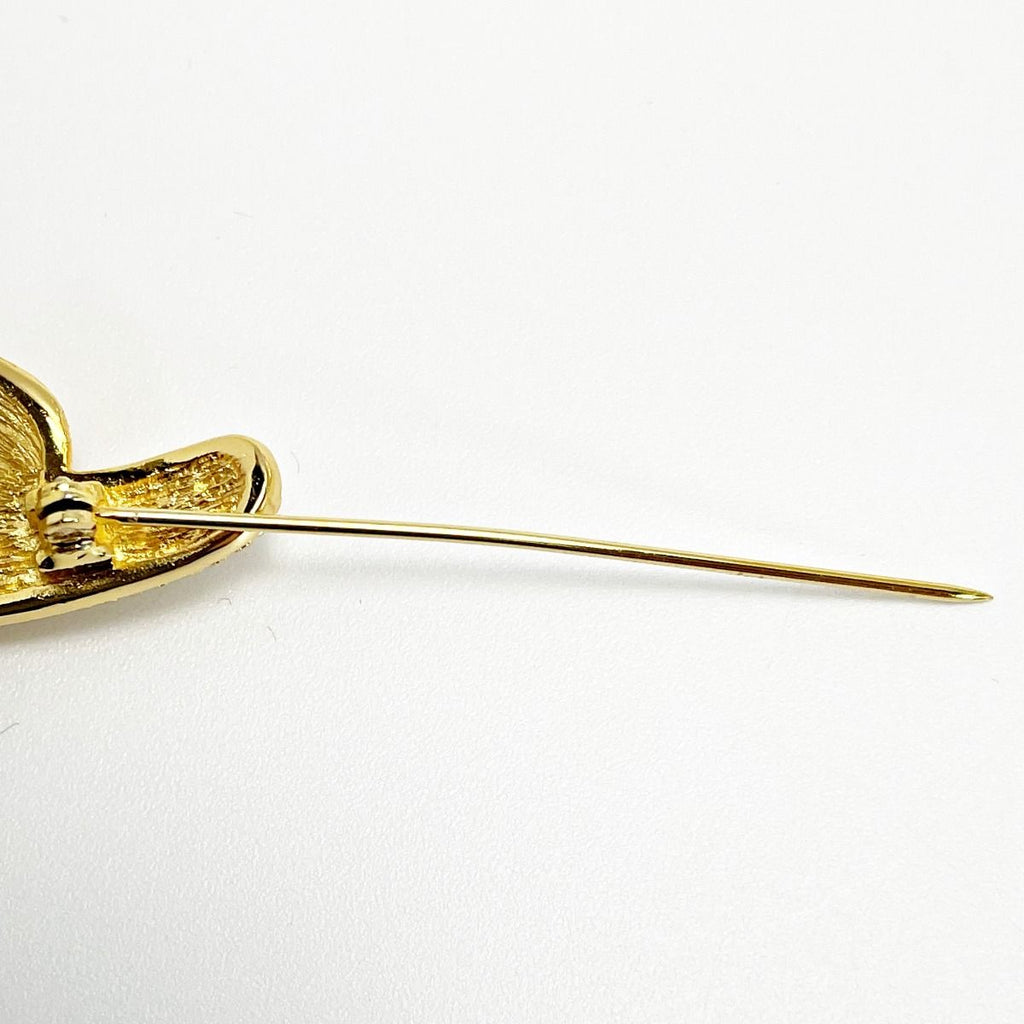 Christian Dior Leaf Motif Brooch Gold GP Accessories Box — view 5