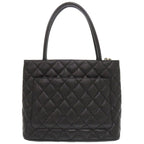 Chanel Medallion Tote Caviar Leather Black Silver Hardware 7 th Bag — view 2
