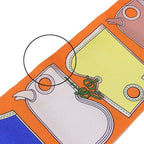 Hermes Twille Scarf Camails 100% Silk Orange Multicolor Small Accessories — view 3