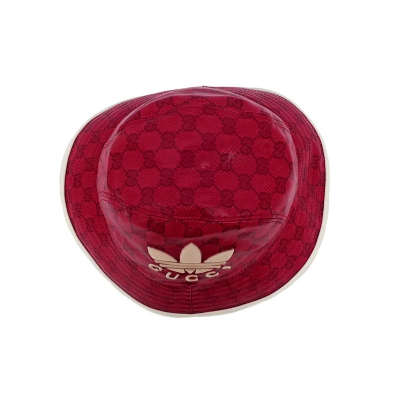 Gucci Adidas Bucket Hat M Size 58 cm Red — view 5