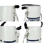 Christian Dior Bottle Holder 2-Way Mini Shoulder Bag Navy White — view 7