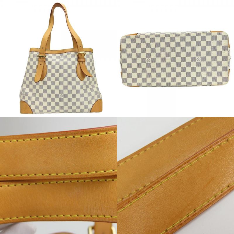 Louis Vuitton Tote Bag Hampstead MM Damier Azur Nubuck White — view 3
