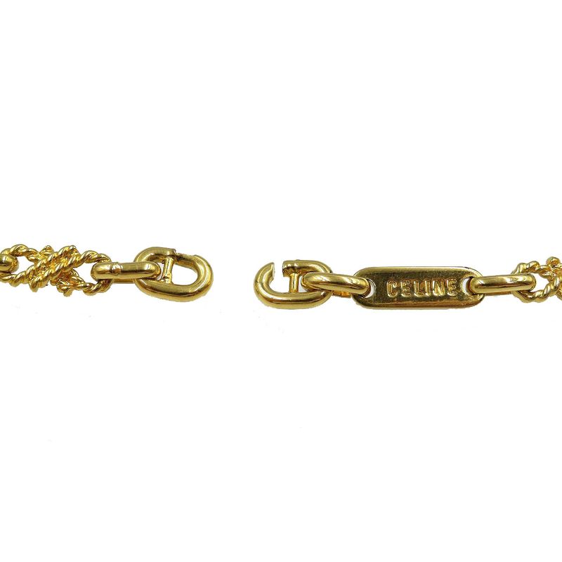 Celine Metal Gold Vintage Necklace Accessory 0171 — view 7