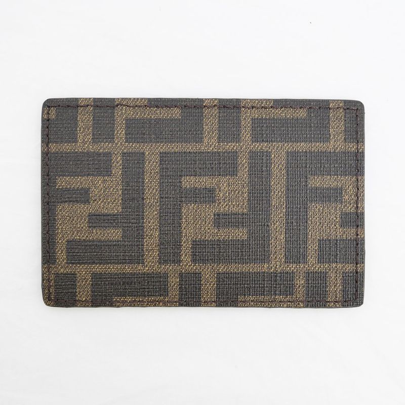 Fendi Card Case Business Holder Zucca Black 7 Ar911 Accessories — view 3
