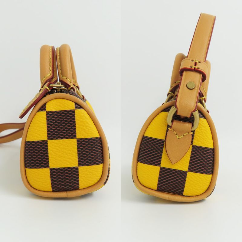 Louis Vuitton Pouch Damier Pop Mini Speedy Yellow Gdhardware — view 5