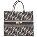 Christian Dior Book Tote Large Oblique M1286 Zritx Canvas Navy Bag 0095 — view 2