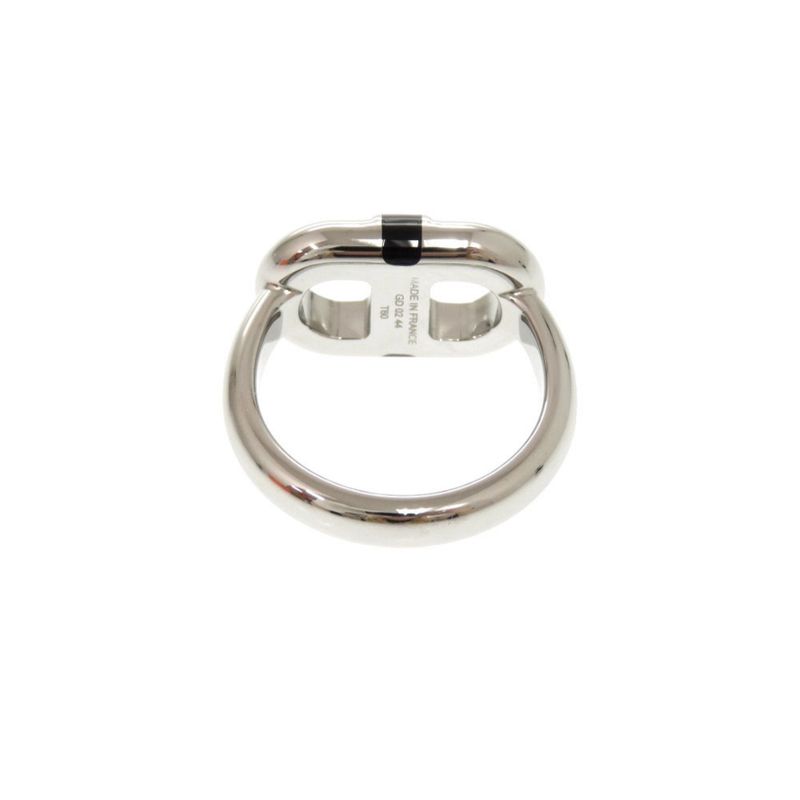 Hermes Myon Size T60 Metal Silver Black Ring 1082 — view 6