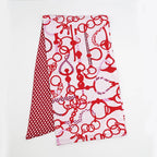 Hermes Maxi Twill Cut MORS ET Tresses Pink Red Silk Scarf — view 2