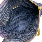 Prada Shoulder Bag Chain Double Crossbody Triangle Logo — view 6