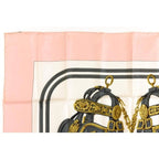 Hermes Silk Scarf Carre 90 Brides de GALA by Hugo Grygkar Pink White — view 3