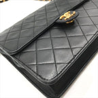 Chanel Quilted Lambskin CC Logo Push Lock Chain Shoulder Bag Black — view 5
