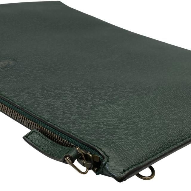 Gucci Hysteria Clutch Bag Second Document Handbag Leather Green — view 3