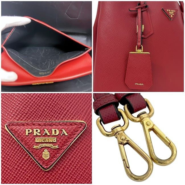 Prada 2 way Bag Red Fuoco Cuir Bn2775 — view 5