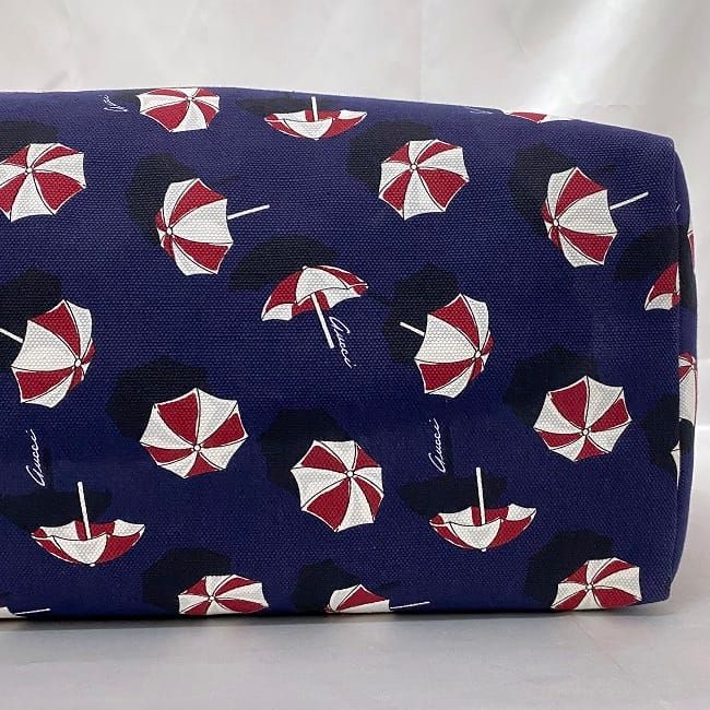Gucci Tote Bag Navy White Canvas — view 2