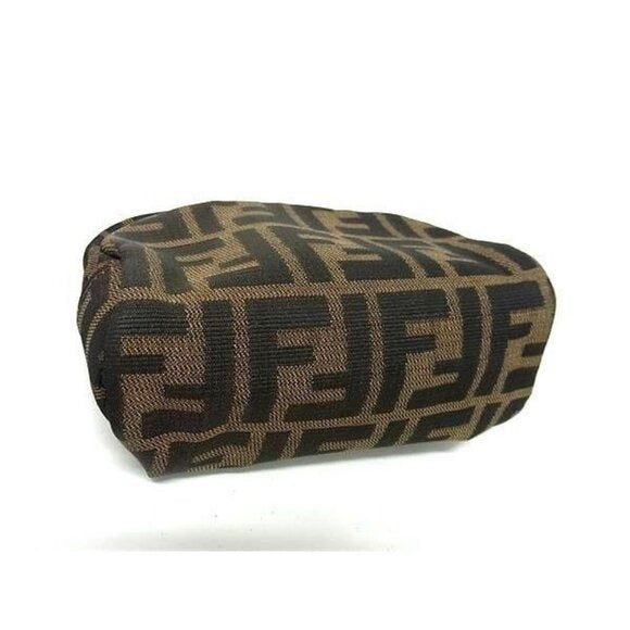 Fendi FF Vintage Zucca Canvas Mini Bag Small Pouch Cosmetic Tan — view 3