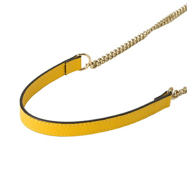 Gucci Shoulder Bag Dollar Calf Yellow — view 8