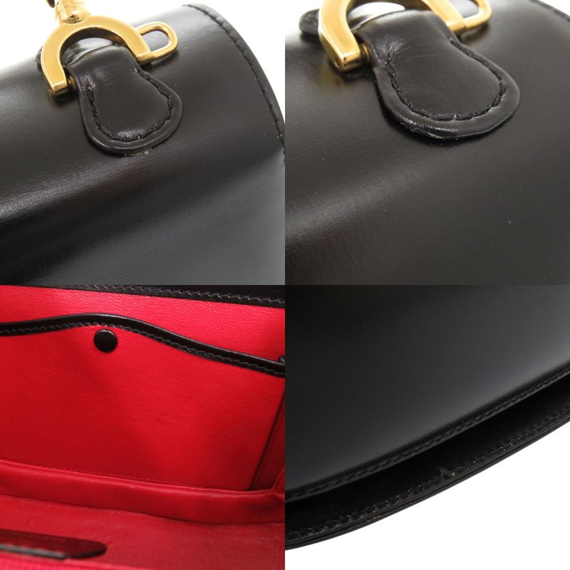 Gucci Bamboo 000 46 0188 Leather Black 2-Way Shoulder Bag 0257 — view 9