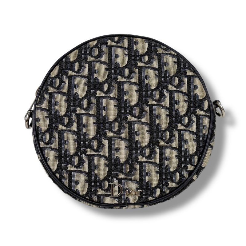 Christian Dior Oblique Baby Ball Mini Shoulder Bag Trotter Pattern Circle Round — view 2