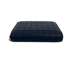 Celine CC Charm Compact Wallet Quilted Leather Round Zip Bifold — view 6
