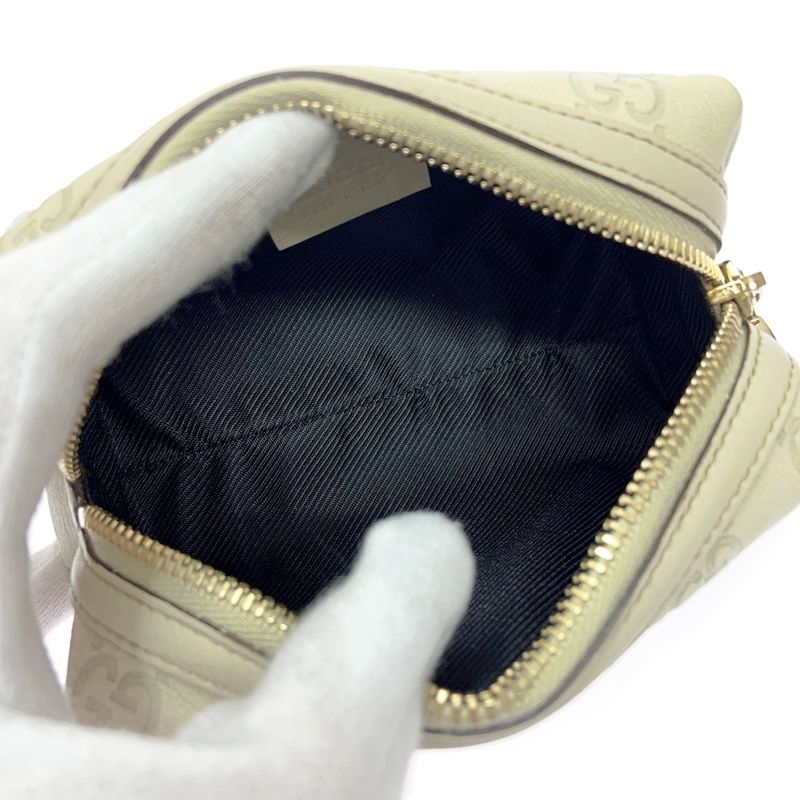 Gucci 153228-2888 Guccissima Leather Pouch Beige — view 9