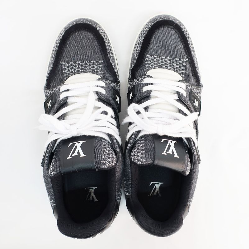Louis Vuitton Trainers Sneakers 1 Ad6 dz Noir Black Gray — view 3