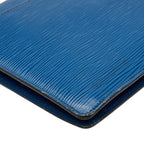 Louis Vuitton Epi Montaigne 27 Second Bag Clutch Toledo Blue Leather — view 7