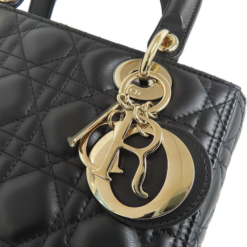 Christian Dior Lady Medium Canaage 2WAY Hand — view 7