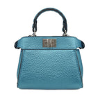Fendi Nano P-cub Leather Mini Bag Pochette Pouch Blue Series 2-Way — view 3