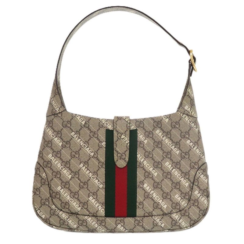 Gucci Balenciaga Jackie Polyester Cotton Beige 0294 Handbag — view 2