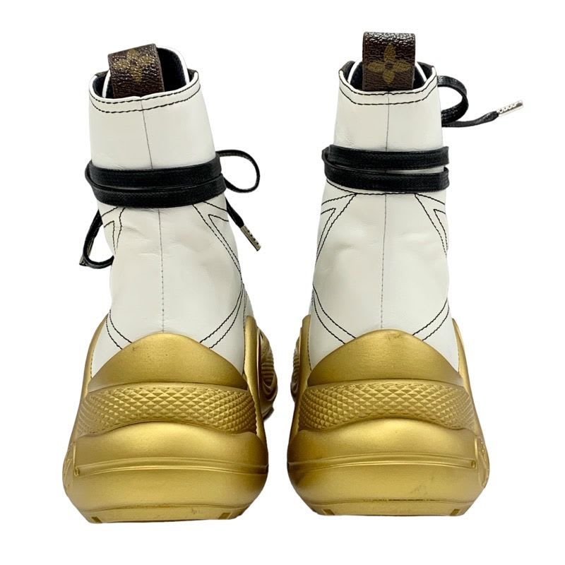 Louis Vuitton Arclight Line Monogram Sneakers High Cut Leather White — view 5