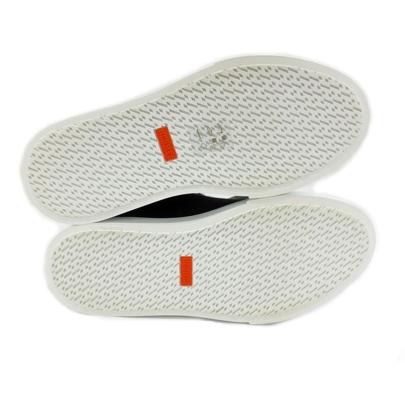 Hermes Iriko High Cut Sneakers Description 38 Black White Cotton — view 6