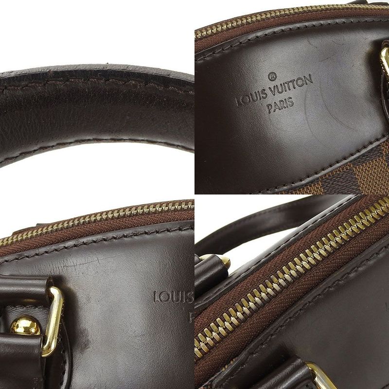 Louis Vuitton Handbag Shoulder Verona Damier Ebene Leather Goldhardware — view 5