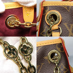 Louis Vuitton Carryall BB Monogram Shoulder Bag Brown Gdhardware — view 8