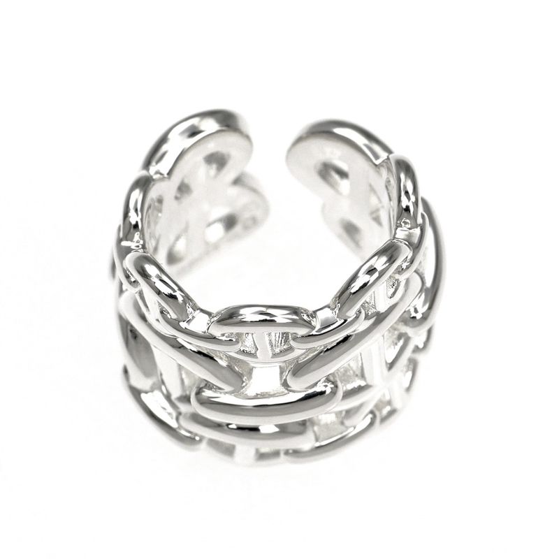 Hermes Chaine D'ancre GM Ring Size 46 AG 925 Silver — view 6