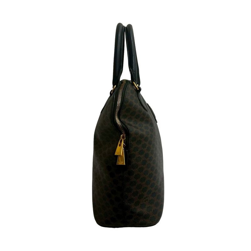 Celine Vintage Macadam Blason Logo Pattern Leather