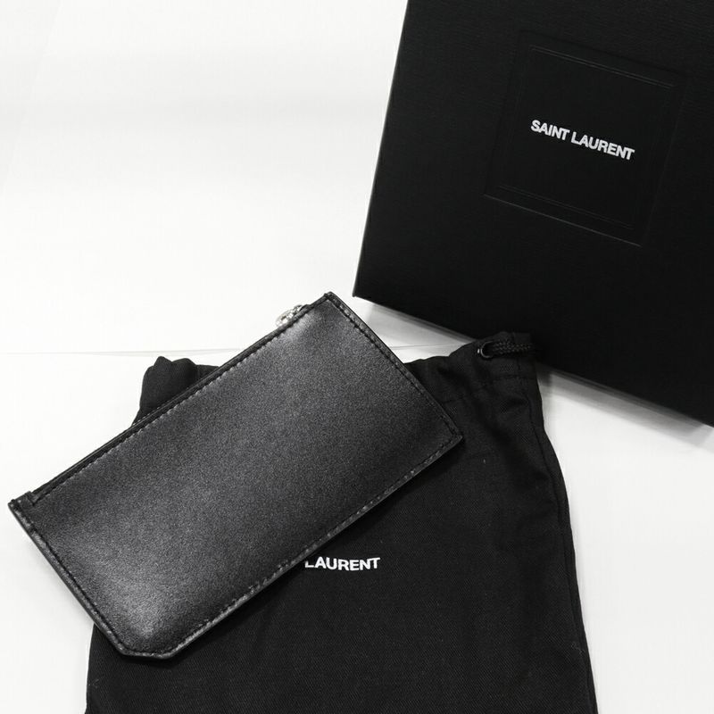 Saint Laurent Paris Coin Case Fragment Calf Black — view 5