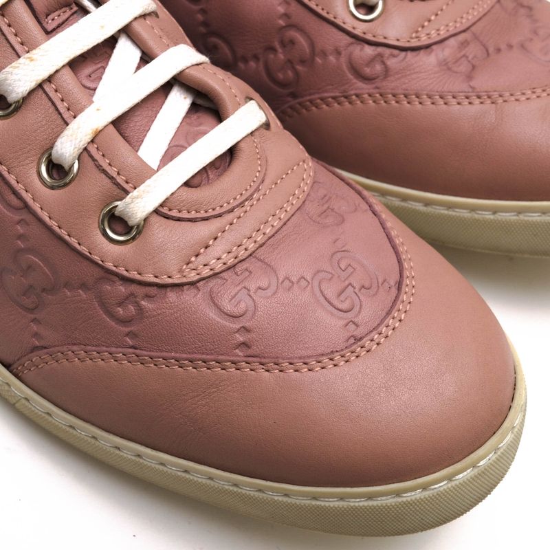 Gucci Shoes Sneakers High Cut Women Leather Pink — view 6