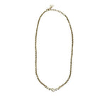 Christian Dior Necklace Metal Vintage Rhinestone CD Logo — view 5