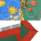 Hermes Scarf Carre 90 Silk 100% Kosmima Universe Blue Green Red — view 8