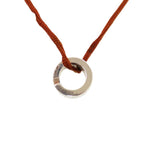 Hermes Move Ashes Necklace Italique Silver 925 Orange 0830 Choker — view 5
