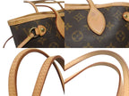 Louis Vuitton Monogram Neverfull PM Tote Bag Brown Vachetta Leather Gold — view 8
