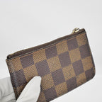 Louis Vuitton Pochette Cles Coin Case Key Ring Damier Brown — view 8