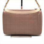 Chanel CC Logo Lambskin Diana Girl Chain Shoulder Bag Pink Beige — view 3
