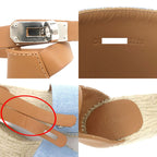 Hermes Espadrilles Tivoli Wedge Sole Sandals Blue Brown 37 — view 9