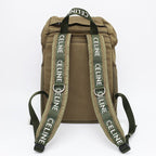 Celine Medium Trekking Backpack Rucksack Khaki Green Cotton — view 3