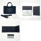 Prada Canapa 2-Way Tote Bag 1 Bg642 Black — view 9
